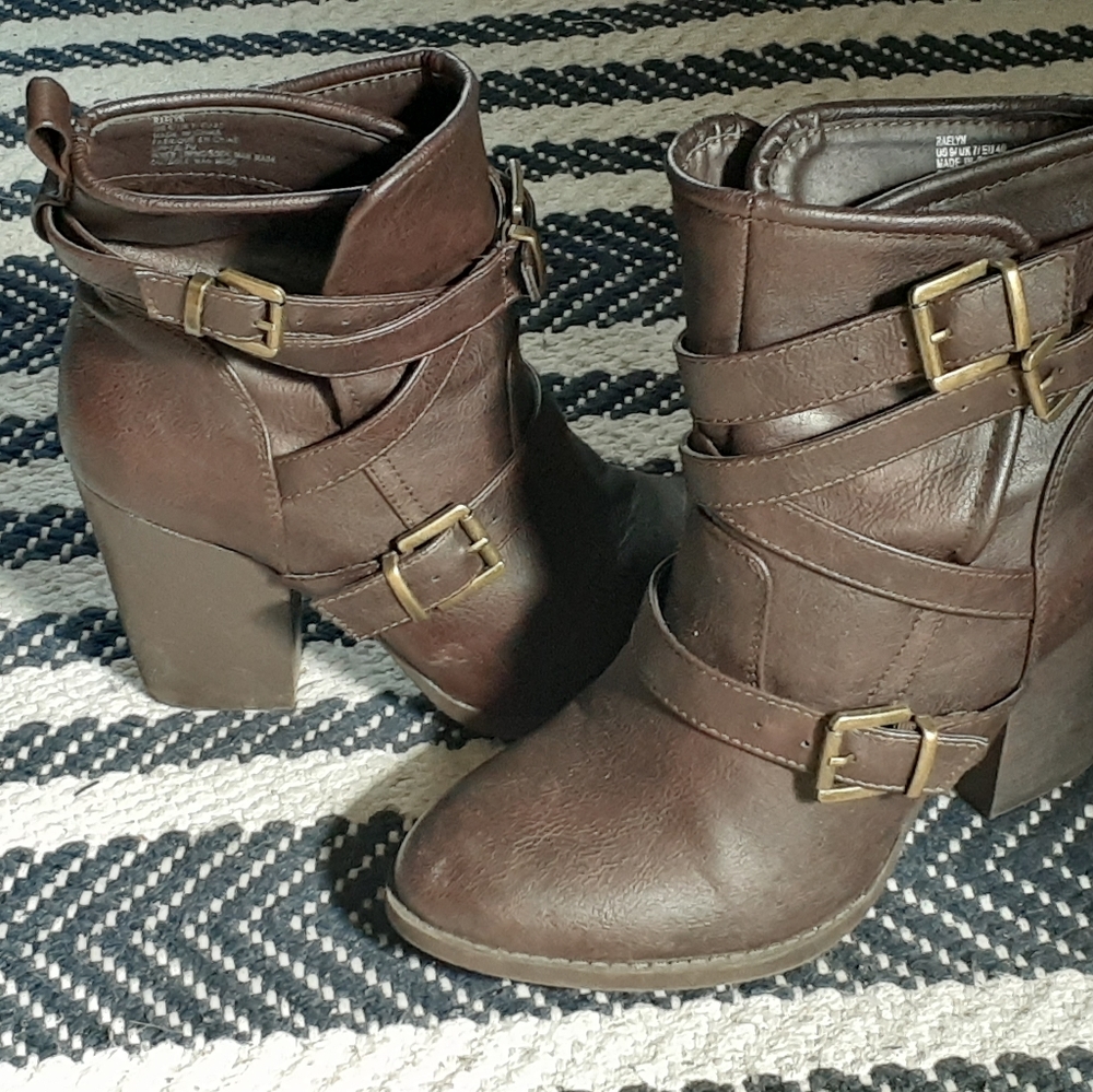 Brown booties
